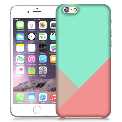Skal till iPhone 6 Plus - Vinklar - Turkos/Rosa