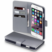 Terrapin Äkta Läder Plånboksfodral till Apple iPhone 6(S) Plus - Grå