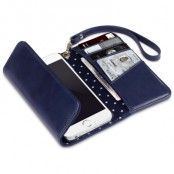 Trifold Plånboksfodral för iPhone 6 Plus - Mörkblå