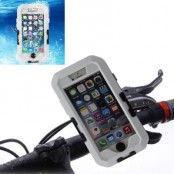 Vattentätt fodral med cykelhållare till iPhone 6/6S Plus - Vit