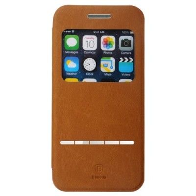 BASEUS Terse Mobilfodral med fönster till Apple iPhone 6 (Brun)