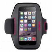 Belkin Sport Fit Sportsarmband till Apple iPhone 6/6S (Grå - Rosa)