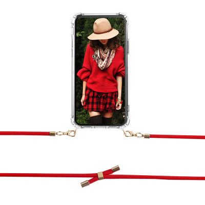 Boom iPhone 6/6S skal med mobilhalsband- Rope Red