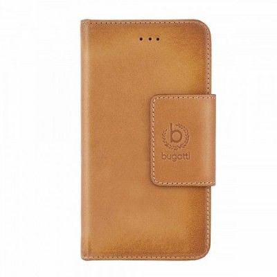 BUGATTI Äkta Läder Amsterdam Plånboksfodral till Apple iPhone 6 - Cognac