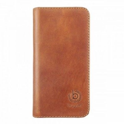 BUGATTI Äkta Läder Oslo Book Cover Fodral till Apple iPhone 6 / 6S - Cognac