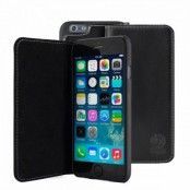 BUGATTI Äkta Läder Oslo Book Cover Fodral till Apple iPhone 6 - Svart