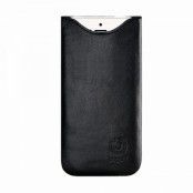 BUGATTI Äkta Läder Slim Fit Pouch till Apple iPhone 6 - Svart