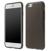 Carbon Fiber Texture FlexiCase skal till Apple iPhone 6 / 6S  (Brun)