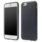 Carbon Fiber Texture FlexiCase skal till Apple iPhone 6 / 6S  (Mörk Blå)