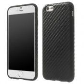 Carbon Fiber Texture FlexiCase skal till Apple iPhone 6 / 6S  (Svart)