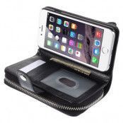 Detachable 2 in 1 Plånboksfodral till Apple iPhone 6 / 6S (Svart)