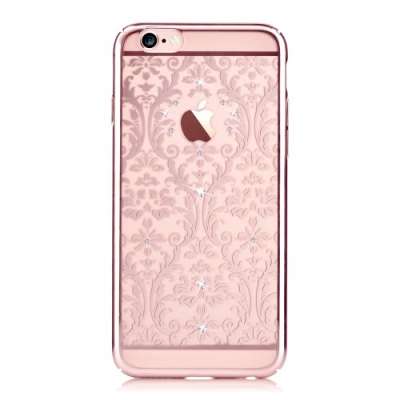 Devia Skal med Swarovski-Stenar till Apple iPhone 6(S) Plus - Pattern Rosegold