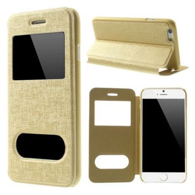 Dual Mobilfodral med fönster till Apple iPhone 6 / 6S  - Guld