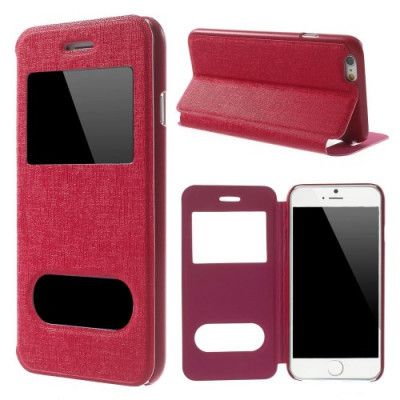 Dual Mobilfodral med fönster till Apple iPhone 6 / 6S  - Magenta