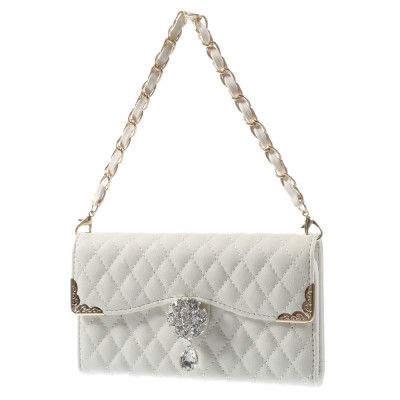 Fancy Quilted Plånboksfodral till Apple iPhone 6 / 6S  - Vit