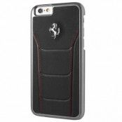 Ferrari Skal iPhone 6 / 6S  Stitching - Svart/Röd