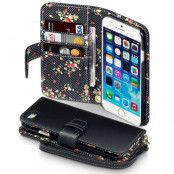 Floral Plånboksfodral till Apple iPhone 6 / 6S  (Svart)