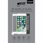 Gear Härdat Glas 3D 5.5 iPhone6/7/8 Plus Edge to Edge -  Vit