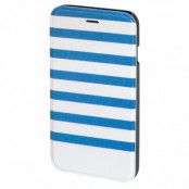 HAMA Plånboksväska DesignLine iPhone 6/6S - Stripe blå/vit