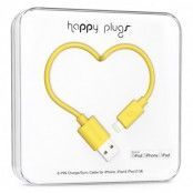 Happy Plugs Lightning USB-kabel 2 meter - Gul