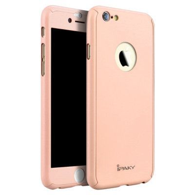 iPaky heltäckande skal och Tempered Glass till iPhone 6 (S) Plus - Rosa