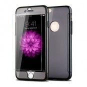 JOYROOM Beetles Series + Tempered Glass Skal till iPhone 6 / 6S - Mörk Grå