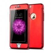 JOYROOM Beetles Series + Tempered Glass Skal till iPhone 6 / 6S - Röd