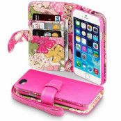 Lily Floral Plånboksfodral till Apple iPhone 6 / 6S (Magenta)