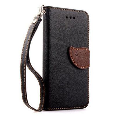 Litchi Leaf Plånboksfodral till Apple iPhone 6 / 6S  - Svart