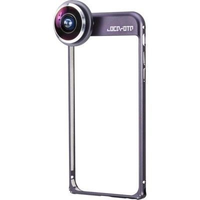 LocoFoto Fisheye Lens Vidvinkelsglugg inkl. bumper iPhone 6, 238°, lila