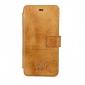 Nic&Mel SlimStan Bookcase i äkta läder till iPhone 6 - Cognac
