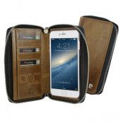 Pierre Cardin plånboksfodral av läder till iPhone 6/6S - Brun