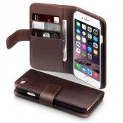 Plånboksfodral av äkta läder till Apple iPhone 6 / 6S (Brun)