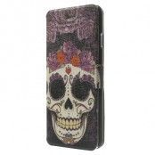 Plånboksfodral till Apple iPhone 6 / 6S - Floral Skull Head