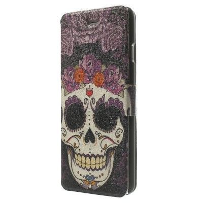 Plånboksfodral till Apple iPhone 6 / 6S - Floral Skull Head