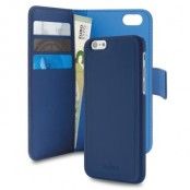 Puro Eco-Leather Plånboksfodral med magnetisk skal iPhone 6/6S - Blå