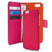 Puro Eco-Leather Plånboksfodral med magnetisk skal iPhone 6/6S - Rosa
