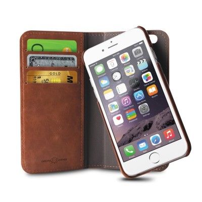 Puro iPhone 6 Magnetiskt Plånboksfodral - Brun