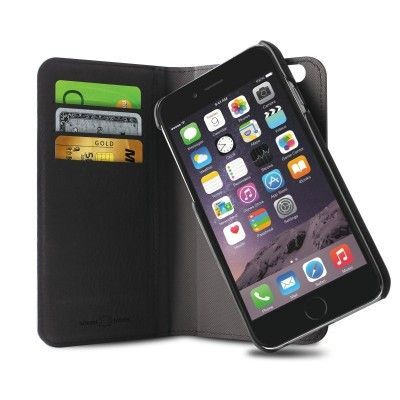 Puro iPhone 6 Magnetiskt Plånboksfodral - Svart
