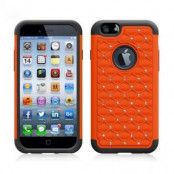 Rhinestone Combo Skal till Apple iPhone 6 / 6S  (Orange)