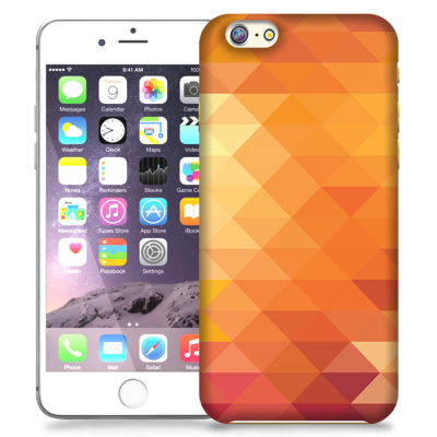 Skal till Apple iPhone 6 / 6S Plus - Polygon - Orange