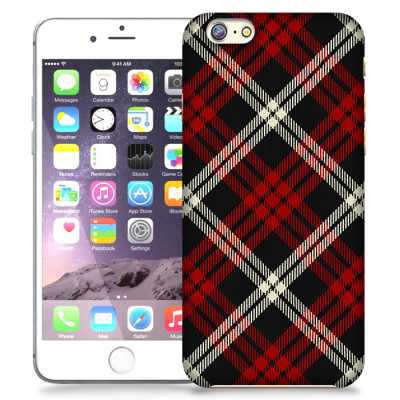Skal till Apple iPhone 6 / 6S - Rutig - Röd