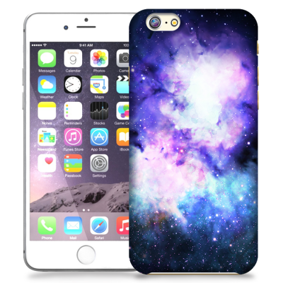 Skal till Apple iPhone 6 / 6S - Rymden - Lila/Blå