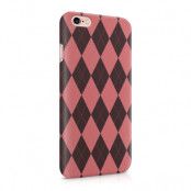 Skal till Apple iPhone 6(S) - Rutig - Rosa/Svart