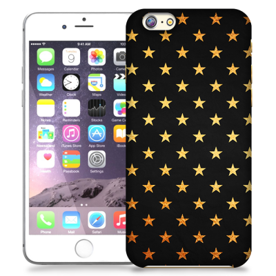 Skal till Apple iPhone 6 - Stjärnor - Guld/Svart