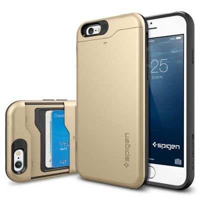 SPIGEN Slim Armor Card Slider Skal för Apple iPhone 6 (Gold)