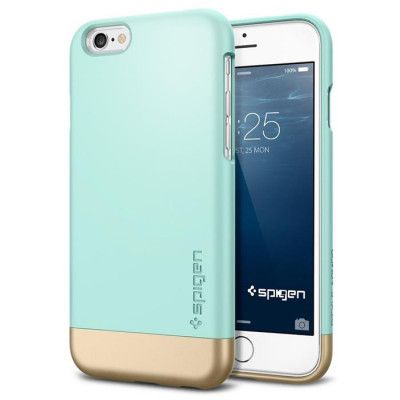 SPIGEN Style Armor Skal till Apple iPhone 6/6S  (Mint - Gold)