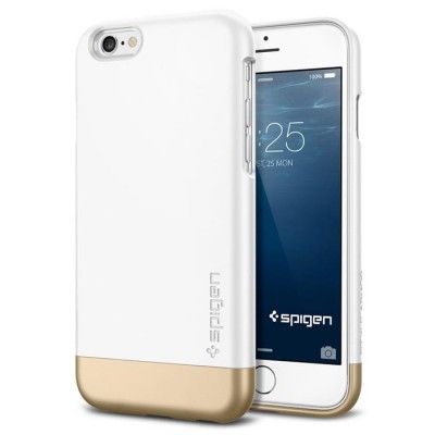 SPIGEN Style Armor Skal till Apple iPhone 6 (Vit - Gold)