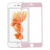 Tempered Glass skärmskydd med rosa kanter till iPhone 6 / 6S Plus - Rosa
