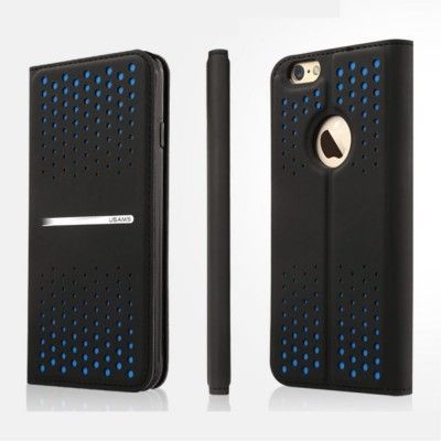 Usams Hollow Dots Case (iPhone 6/6S) - Svart/blå